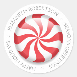 Sticker Rond Menthe poivrée personnalisée