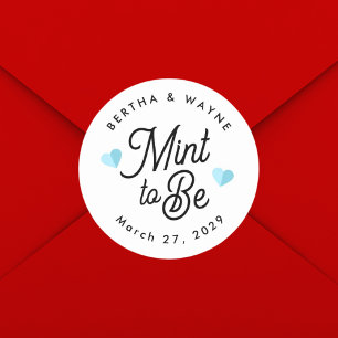 Sticker Rond Menthe pour être Moderne Cadeau Personnalisé