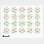 Sticker Rond Menthe rouge et verte (Feuille)