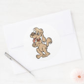 Sticker Rond Mention de chien (Enveloppe)