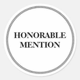 STICKER ROND MENTION HONORABLE