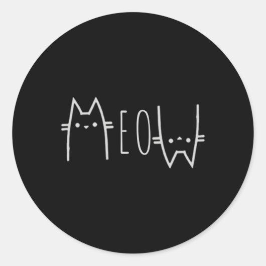 Sticker Rond Meow (Devant)