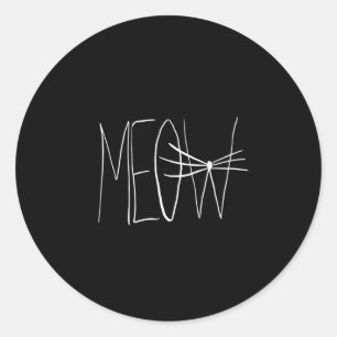 Sticker Rond Meow