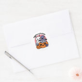 Sticker Rond Meow-Loween - Cute Halloween Conception Chat (Enveloppe)