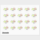 Sticker Rond Meowchi Funny Mochi Pun (Feuille)
