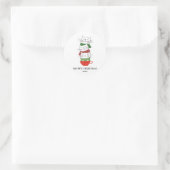 Sticker Rond MeowChristmas Custom Cats Coupe Écharpes mignonnes (Sac)