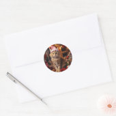 Sticker Rond Meowy Christmas ! (Enveloppe)