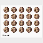 Sticker Rond Meowy Christmas ! (Feuille)