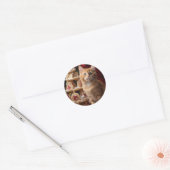 Sticker Rond Meowy Christmas ! (Enveloppe)