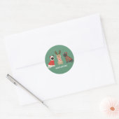 Sticker Rond Meowy Christmas Cats (Enveloppe)