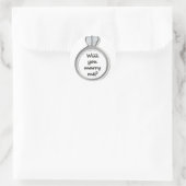 Sticker Rond M'épouseras-tu ? (Sac)