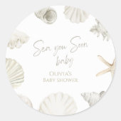 Sticker Rond Mer bientôt baby shower (Devant)