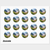 Sticker Rond Mer de Glace - Chamonix (Feuille)