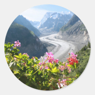Sticker Rond Mer de Glace - Chamonix