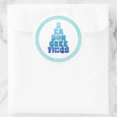 Sticker Rond Mer De Plage Et Salutations (Sac)
