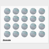 Sticker Rond Mer des Maldives Vagues sable blanc nature Modèle (Feuille)