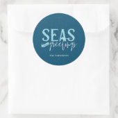 Sticker Rond Mer et salutations (Sac)