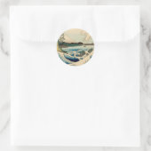 Sticker Rond Mer japonaise de Satta Hiroshige Art (Sac)