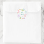 Sticker Rond Mer ​ ​ monde Anniversaire Fête Invitation (Sac)
