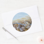 Sticker Rond Mer Shore (Enveloppe)
