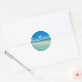 Sticker Rond Mer tropicale bleue, Palau (Enveloppe)