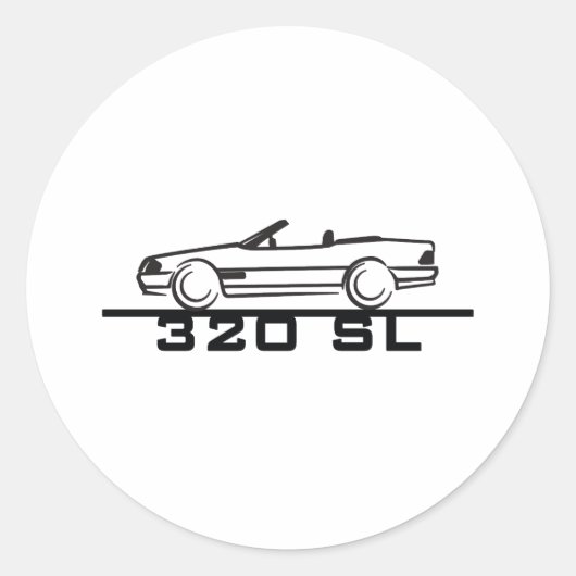 Sticker Rond Mercedes 320 SL Type 129 (Devant)