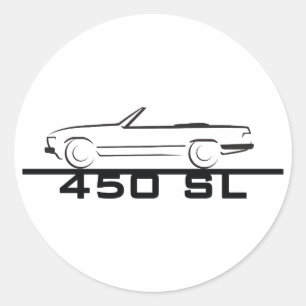 Sticker Rond Mercedes 450 SL Type 107