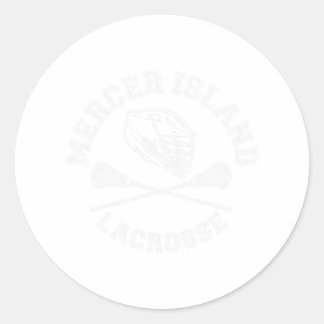 Sticker Rond Mercer Island Lacrosse Vintage Distressed Retro La