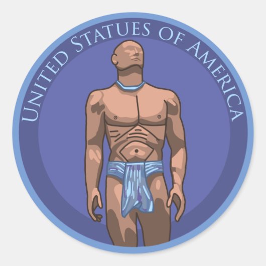 Sticker Rond Merch officiel des États-Unis d'Amérique (Devant)