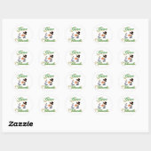 Sticker Rond Merci (Feuille)