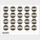 Sticker Rond Merci (Feuille)