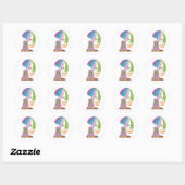 Sticker Rond Merci (Feuille)