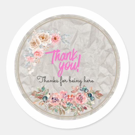Sticker Rond Merci (Devant)