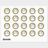Sticker Rond Merci (Feuille)