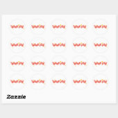 STICKER ROND MERCI (Feuille)