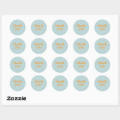 Sticker Rond Merci (Feuille)