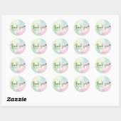 Sticker Rond Merci (Feuille)