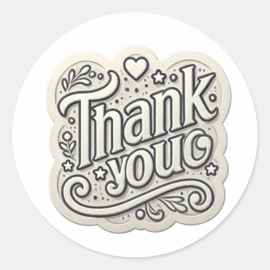 Sticker Rond Merci (Devant)