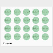 Sticker Rond Merci (Feuille)