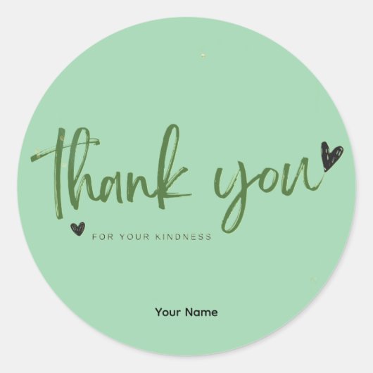 Sticker Rond Merci (Devant)