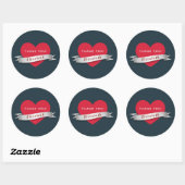 Sticker Rond Merci (Feuille)