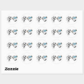 Sticker Rond Merci  (Feuille)