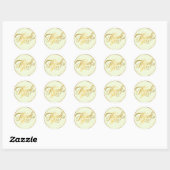Sticker Rond Merci (Feuille)