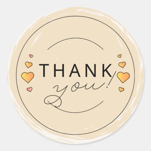 Sticker Rond Merci (Devant)