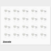 Sticker Rond Merci (Feuille)