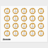 Sticker Rond Merci (Feuille)