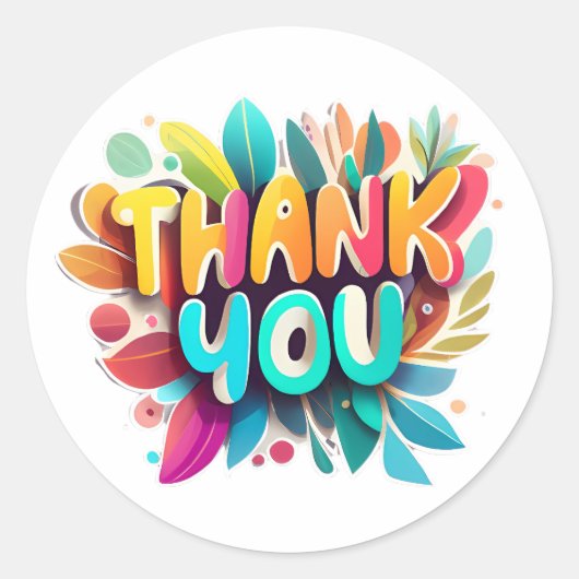 Sticker Rond Merci (Devant)