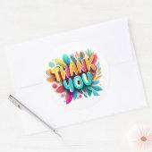 Sticker Rond Merci (Enveloppe)