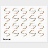 Sticker Rond Merci (Feuille)