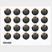 Sticker Rond Merci 30e anniversaire Gold Sparkling lumières (Feuille)